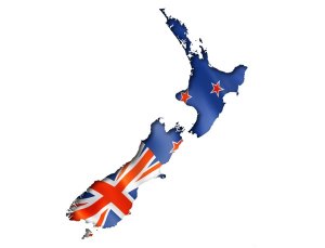 image - New Zealand flag map