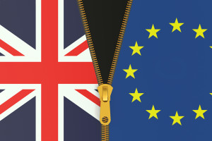 Great Britain and EU Brexit referendum concept