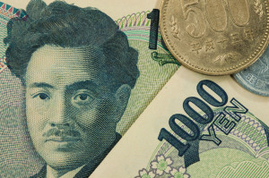 japan 1000 yen bills. Business finance concept