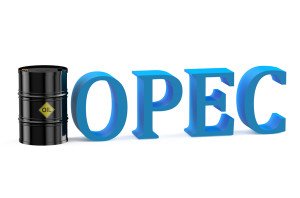 OPEC oil concept isolated on white background