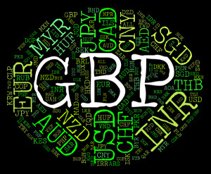 Gbp Currency Indicating Great British Pound And Forex Trading