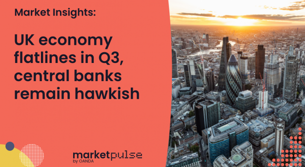 Market Insights Podcast – UK economy flatlines in Q3, central banks remain hawkish