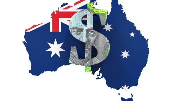 Australian dollar edges lower