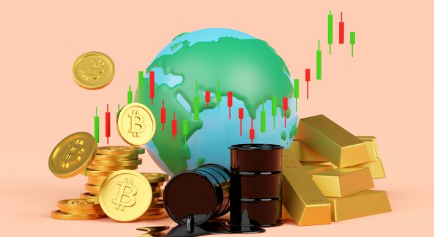 Oil risk, gold steadies, bitcoin cautious