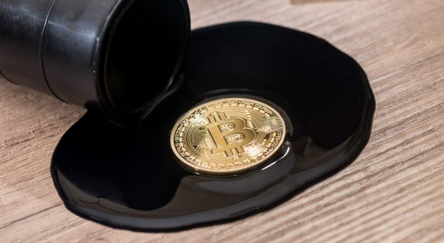 Oil and gold slide, bitcoin resilient