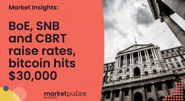 Podcast – BoE, SNB and CBRT raise rates, bitcoin hits $30,000