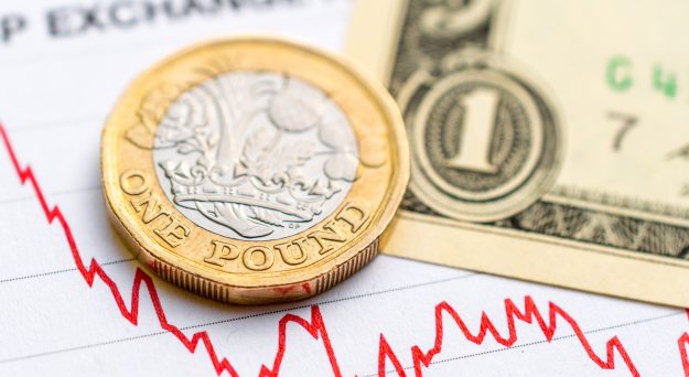 British pound declines on soft GDP, FOMC looms