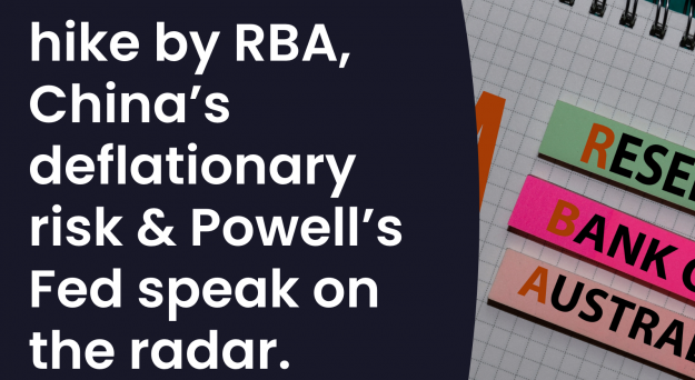 Podcast – Potential rate hike by RBA, China’s deflationary risk and Powell’s Fed speak on the radar
